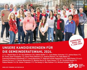 Die Freiberger SPD-Gemeinderatskandidatinnen und -kandidaten stellen sich vor